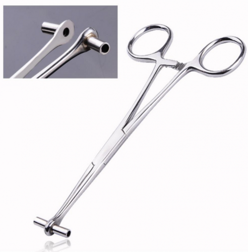 Top Grade Stainless Steel Tongue Lip Belly Nose Septum Body Piercing Accessory Tool Forcep
