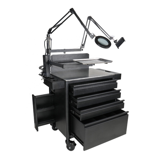 4702 Tattoo Studio Workstation Mobile Workstation Tattoo Furniture -MDF Table Tattoo work station (Not Including the Accessories)