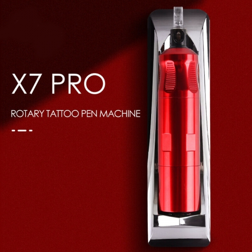 X7 Pro Wireless Rechargeable Needle Cartridges Rotary Tattoo Machine With Original German Faulhaber Motor