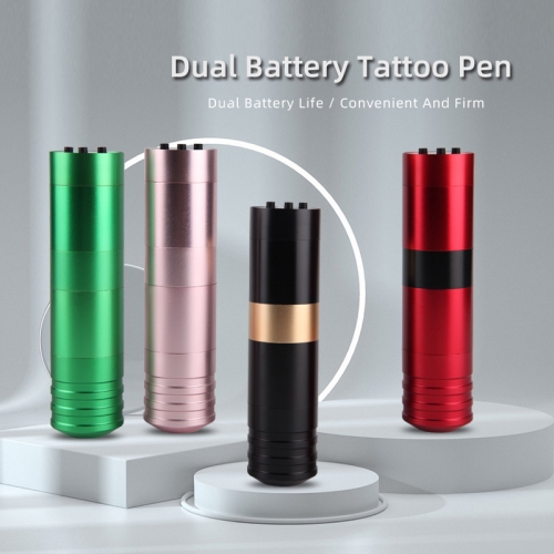 Wireless Tattoo Machine Kit 1300mAh 2 Battery Pack Precise Control Rotary Tattoo Pen Machine